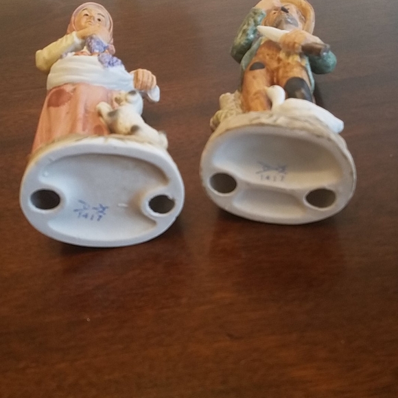 Antique Old Couple Porcelain Fixtures - Picture 5 of 11